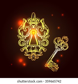 Beautiful hand drawn vector illustration sketch keys for your design