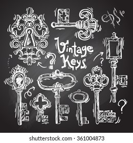 Beautiful hand drawn vector illustration sketch keys for your design
