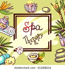 Beautiful hand drawn vector illustration spa for your design