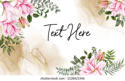 Beautiful hand drawn watercolor flowers background
