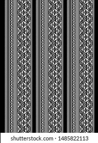 Beautiful hand drawn white border on black background