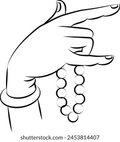 	
The beautiful hand gesture of lord Buddha in Indian folk art Kalamkari style. for textile printing, logo, wallpaper
