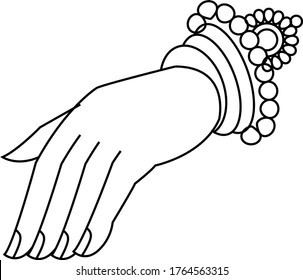 beautiful hand gesture or mudras in Indian classic dance Bharata Natyam. for textile printing, logo, wallpaper