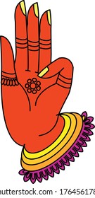 beautiful hand gesture or mudras inIndian classic dance Bharata Natyam. for textile printing, logo, wallpaper