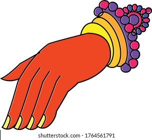 beautiful hand gesture or mudras inIndian classic dance Bharata Natyam. for textile printing, logo, wallpaper