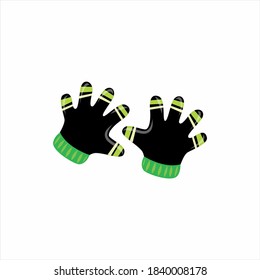 Hermosa ilustración de diseño vectorial de guantes de mano 