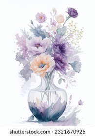 Beautiful hand painted pink watercolor flowers. Perfect for greeting card, invitation and decor.