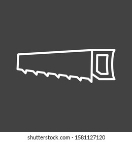 Beautiful Hand Saw Line Vector Icon