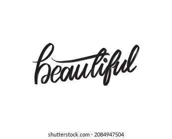 Beautiful Hand Written Lettering Isolated On Stock Vector (Royalty Free ...