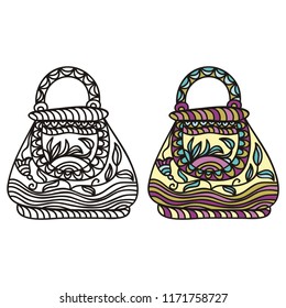 Beautiful handbag. Vector illustration