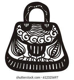 Beautiful handbag. Vector illustration.