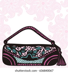 Beautiful handbag. Vector illustration.