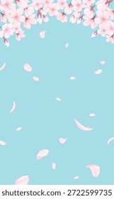 Fundo de flor de cerejeira desenhado à mão bonito