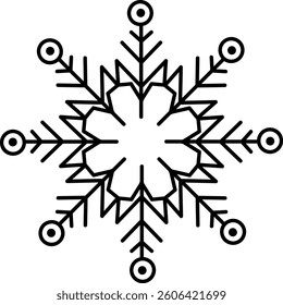 Beautiful hand-drawn ice flower icon	