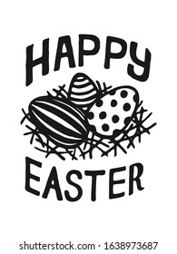 BEAUTIFUL HANDWRITTEN INSCRIPTION FOR EASTER IN VECTOR