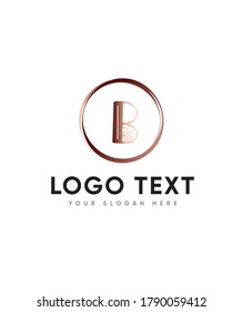A  beautiful handwritten letter type B logo template, vector logo for business and company identity 