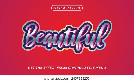 Beautiful handwritten style text effect eps vector Fully Editable font design typography	