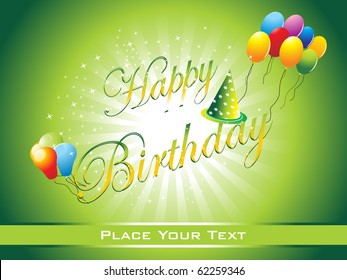 beautiful happy birthday background illustration