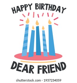 Beautiful Happy Birthday Logo Design Vector