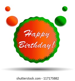 Beautiful happy birthday logo on a white background