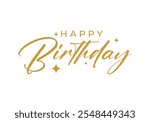 Beautiful Happy Birthday text vector, Happy Birthday text template