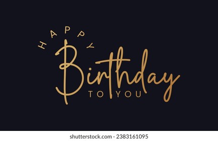 Beautiful Happy Birthday text vector | Happy Birthday cursive text design | Beautiful Happy Birthday grating card design | Happy Birthday vector 