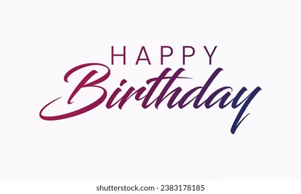 Beautiful Happy Birthday text vector | Happy Birthday cursive text design | Beautiful Happy Birthday grating card design | Happy Birthday vector 