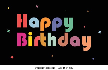Beautiful Happy Birthday text vector | Happy Birthday cursive text design | Beautiful Happy Birthday grating card design | Happy Birthday vector 