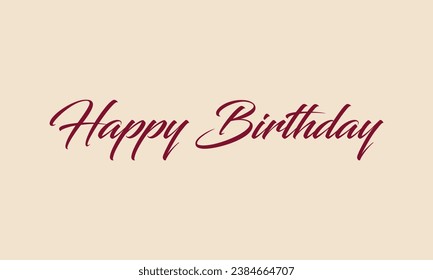Hermoso vector de texto de cumpleaños feliz | Diseño de texto cursivo de cumpleaños feliz | Hermoso diseño de tarjetas de felicitación por cumpleaños | Vector de cumpleaños feliz 