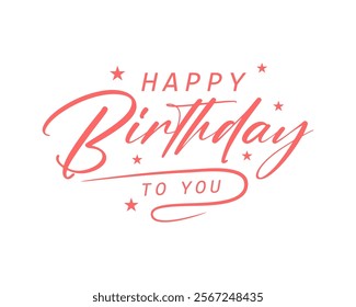 Beautiful Happy Birthday text vector, Happy Birthday text Graphic