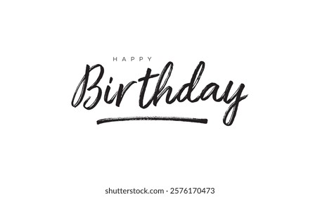 Beautiful Happy Birthday text vector, Happy Birthday text template