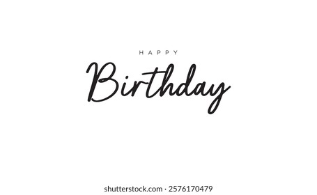 Beautiful Happy Birthday text vector, Happy Birthday text template