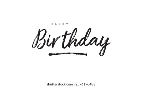 Beautiful Happy Birthday text vector, Happy Birthday text template