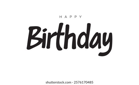 Beautiful Happy Birthday text vector, Happy Birthday text template