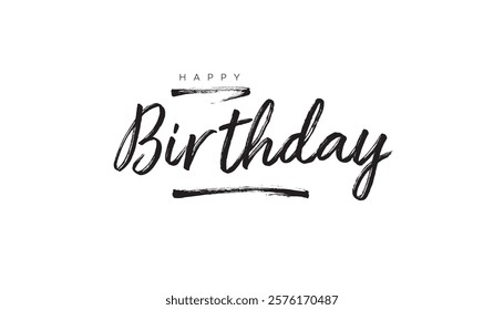 Beautiful Happy Birthday text vector, Happy Birthday text template