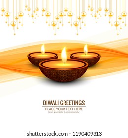 Beautiful Happy Diwali decorative background vector