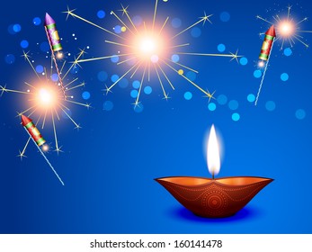 beautiful happy diwali design vector background