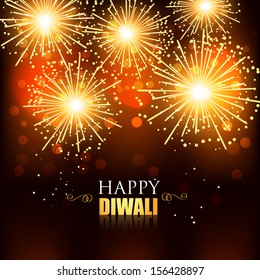 Beautiful Happy Diwali Fireworks Background