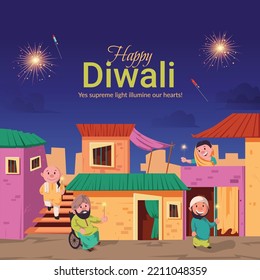Beautiful Happy Diwali Indian festival banner design template.