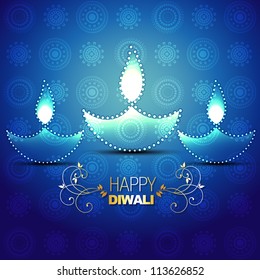 beautiful happy diwali vector background
