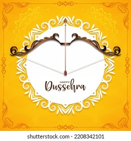 Beautiful Happy Dussehra Hindu festival decorative background design vector