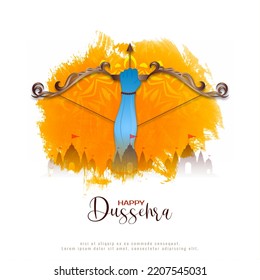 Beautiful Happy Dussehra Indian cultural festival celebration background vector