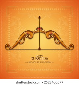 Beautiful Happy Dussehra traditional Indian festival background design vector