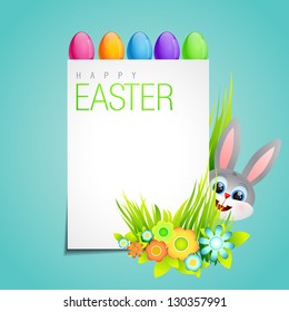 beautiful happy easter background design with space for your text