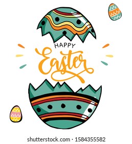 Beautiful Happy Easter Lettering Design