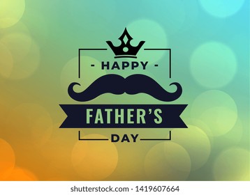 beautiful happy fathers day banner