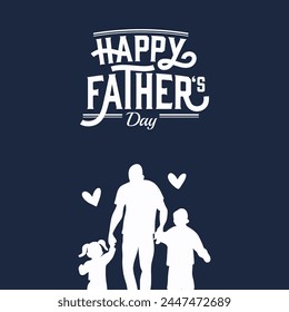 Hermoso diseño feliz del saludo del día del padre. Tarjeta de feliz día del padre.  Feliz día de los padres tarjeta azul tema Plantilla. mejor papá