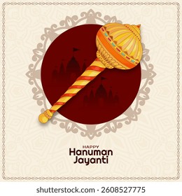 Beautiful Happy Hanuman Jayanti Indian cultural festival card vector