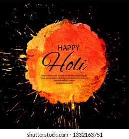 Beautiful Happy Holi Indian spring festival of colors background 