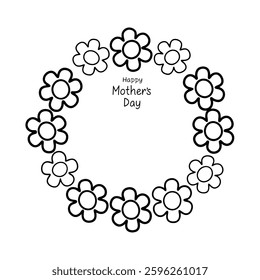 beautiful happy mothers day background with elegant floral elements in a soft pastel design. perfect for greeting cards, posters, and digital artwork. high-quality vector illustration.